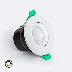 Ledkia Spot Downlight Ignifuge LED 5-8W Rond Dimmable IP65 Coupe Ø 65 mm Solid Design Ajustable Blanc Sélectionnable (Neutre-Froid)