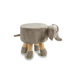 TABOURET ENFANT ELEPHANT REPOSE PIEDS TABOURET REMBOURRE POUF REMBOURRE 47X29X30CM+GIFTDECOR