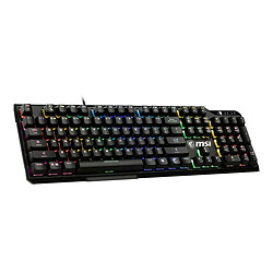 Clavier MSI VIGOR GK41 LR US Noir Multicouleur QWERTY