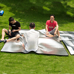 Tapis de matelas de couchage en aluminium papier mat pour pique-nique de camping en plein air 200x200