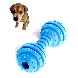 Wewoo Jouet pour Pet TPR résistant aux morsures Safe jouets haltères non toxiques molaires bleu