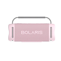 Bolaris Enceinte Sans Fil Bluetooth 5.4 Modèle Napoli IPX6 60W avec Effets lumineux LED Rose