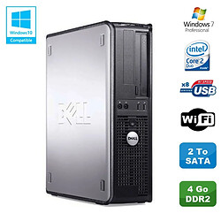 PC DELL Optiplex 330 DT Intel Core 2 Duo E4300 1.8GHz 4Go DDR2 WIFI 2To W7 Pro - Occasion