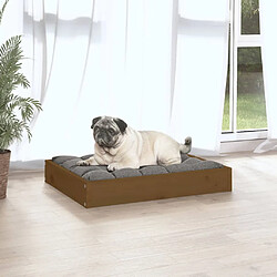 Acheter vidaXL Lit pour chien Marron miel 61,5x49x9 cm Bois de pin solide