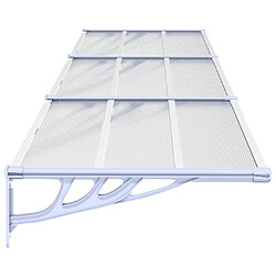 Avis vidaXL Auvent de porte Gris et transparent 358,5x90 cm Polycarbonate