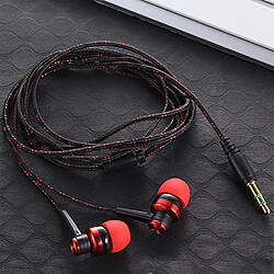 GUPBOO Casque filaire de haute qualité Brand New 3.5mm Stereo In-Ear Earphones Metal Braided Cable Headphones Headset