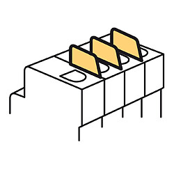 elément d'espacement passe-fil - 0.5 module - legrand 406307