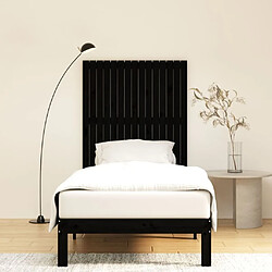 Avis Maison Chic Tête de lit scandinave pour lit adulte,Meuble de chambre murale Noir 95,5x3x110 cm Bois massif de pin -MN38708