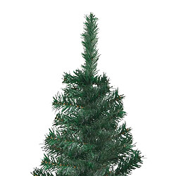 Avis vidaXL Arbre de Noël artificiel d'angle LED et boules Vert 150 cm PVC