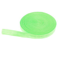 Couture de bande élastique de coton de 10 mètres 15mm de largeur vert fluorescent