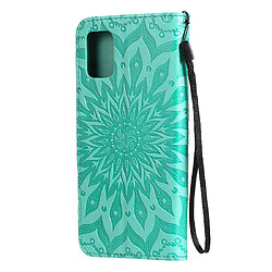 Avis Wewoo Housse Coque Pour Galaxy A51 Sun Print de protection à rabat horizontal avec support et fentes cartes et portefeuille vert