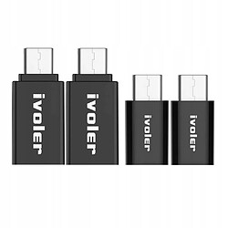 GUPBOO Pack de 4 adaptateurs 2 micro USB et 2 adaptateurs USB-A vers USB-C,JL955