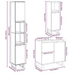 vidaXL Ensemble de meubles de salle de bain 3 pcs gris béton pas cher