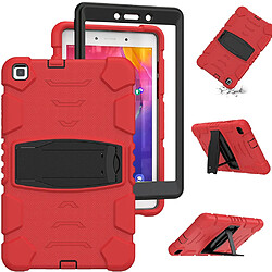 Coque en TPU + silicone, antichoc avec béquille rouge/noir pour votre Samsung Galaxy Tab A 8.0 Wi-Fi (2019) SM-T290/T295