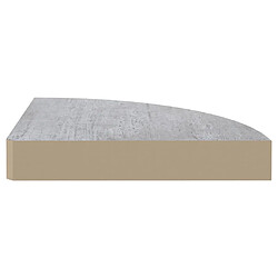 Acheter vidaXL Étagère d'angle murale Gris béton 35x35x3,8 cm MDF