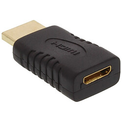 Adaptateur HDMI, InLine®, prise HDMI sur Mini prise HDMI femelle, contacts dorés