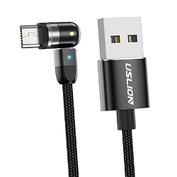 540 Câble USB De Chargement Magnétique 360180 Noir Micro USB 0,5 M pas cher