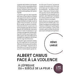 Albert Camus face à la violence : à l'épreuve du siècle de la peur - Occasion