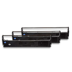 vhbw 3x rubans pour imprimante, bandes en nylon, pour imprimante matricielle Epson LX-310, LX310 comme C13S015632, S015632.