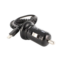 Swiss Charger Chargeur allume cigare 2,4A avec connecteur Lightning SCH30024