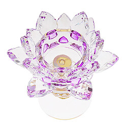 Acheter cristal lotus fleur bougeoir photophore maison feng shui décor violet