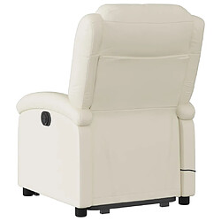 Acheter Maison Chic Fauteuil Relax pour salon, Fauteuil inclinable de massage électrique crème similicuir -GKD62600