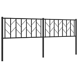 Maison Chic Tête de lit moderne pour chambre - Décoration de lit métal noir 193 cm -MN60719