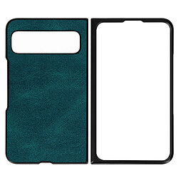 Avizar Coque pour Google Pixel Fold, Rigide et Soft Touch en Simili Cuir Turquoise