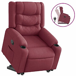 Avis vidaXL Fauteuil inclinable rouge bordeaux tissu