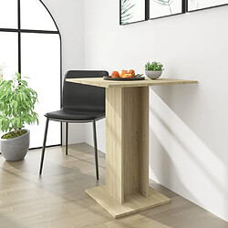 vidaXL Table de bistro Chêne sonoma 60x60x75 cm Bois d'ingénierie 