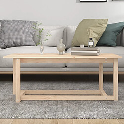 ComfortXL Table Basse 110x55x45 Cm Bois Massif De Pin pas cher