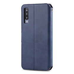 Avis Wewoo Housse Coque Pour Galaxy A50 AZNS Étui en cuir avec rabat magnétique et texture de mollet support et fentes cartes et cadre photo Bleu