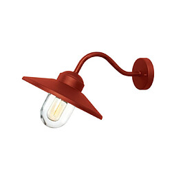 Elstead Lighting Applique murale extérieur Klampenborg Acier inoxydable,verre transparent Oxyde rouge