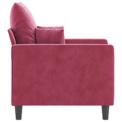 Acheter Maison Chic Fauteuil Relax pour salon | Fauteuil Rouge bordeaux 60 cm Velours -GKD71402