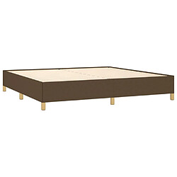 Avis vidaXL Cadre de lit sans matelas marron foncé 200x200 cm tissu