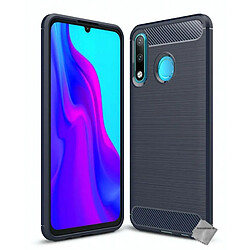 Htdmobiles Coque silicone gel carbone pour Huawei P30 Lite + film ecran - BLEU FONCE