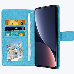 Acheter Avizar Housse Xiaomi 12 Pro Clapet Portefeuille Support Vidéo Bleu