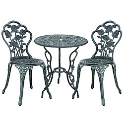 Helloshop26 Set de bistro kit de bistro vintage ensemble de table et de chaises de jardin fonte vert 03_0003737