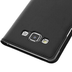 Avizar Etui Clapet Fenêtre Samsung Galaxy A5 - Housse Protection Noir pas cher