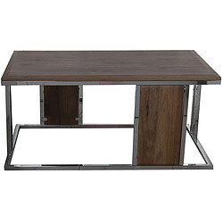 Table Basse Alexandra House Living Marron Argenté Bois 99 x 45 x 59 cm