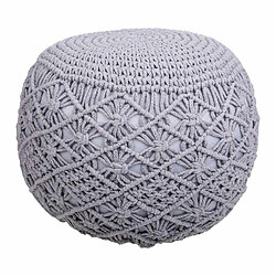 Pouf Alexandra House Living Gris clair polystyrène 45 x 40 x 45 cm