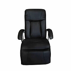 Maison Chic Fauteuil de massage,Fauteuil luxe de relaxation Noir Similicuir -MN64649