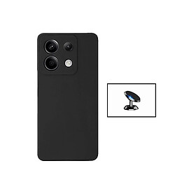 NIS Kit Support Magnétique + Couverture En Silicone Liquide Redmi Note 13 Pro 4G - Noir