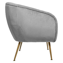 Atmosphera, Createur D'Interieur Fauteuil en velours Solaro - Gris