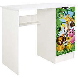 Leomark Bureau blanc avec étagère ROMA - Animaux