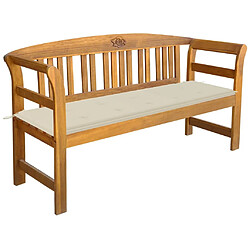 Maison Chic Banc de jardin | Banquette de jardin | Chaise Relax avec coussin 157 cm Bois d'acacia massif -MN42372