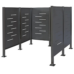 Acheter Mendler Clôture pour poubelles HWC-J55, Cache-poubelle Rangement pour poubelles, 151x165x165cm métal ~ anthracite