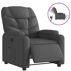 vidaXL Fauteuil inclinable électrique Gris foncé Tissu