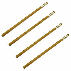 Graines Creatives 4 tourillons lisses en bois pour tissage mural 30 cm Ø 12 mm