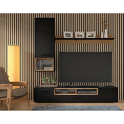 Avis Bestmobilier Leolio - meuble tv - noir et bois - 198 cm